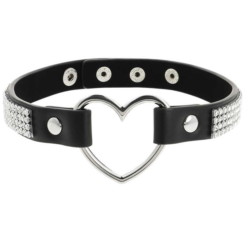 COQUETTE CHIC DESIRE - VEGANES LEDER-HALSBAND MIT HERZ – Bild 2
