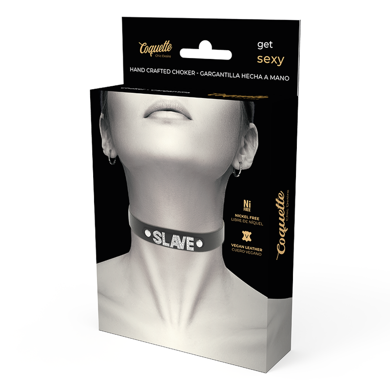 COQUETTE CHIC DESIRE - SKLAVEN-HALSBAND AUS VEGANEM LEDER – Bild 4
