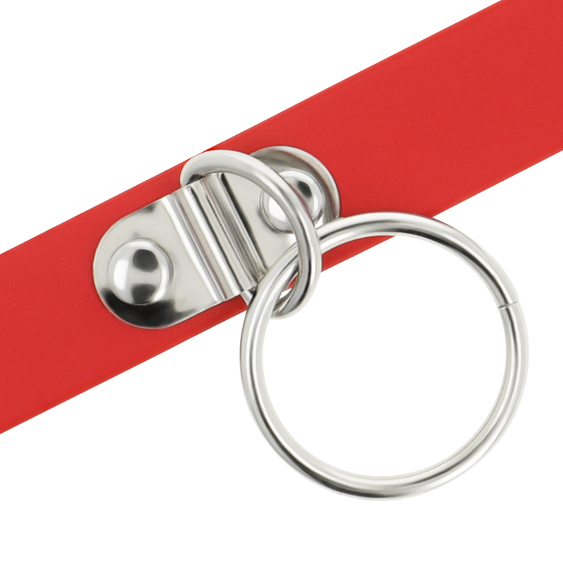 COQUETTE CHIC DESIRE - ROTE HALSKETTE AUS VEGANEM LEDER FETISCH-ACCESSOIRE FÜR FRAUEN – Bild 4