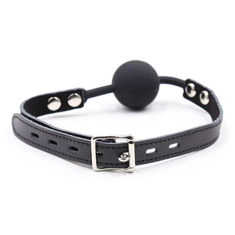OHMAMA FETISH - SILIKON-BALLGAG MIT LEDERGÜRTEL (VORHÄNGESCHLOSS INKLUSIVE) – Bild 4