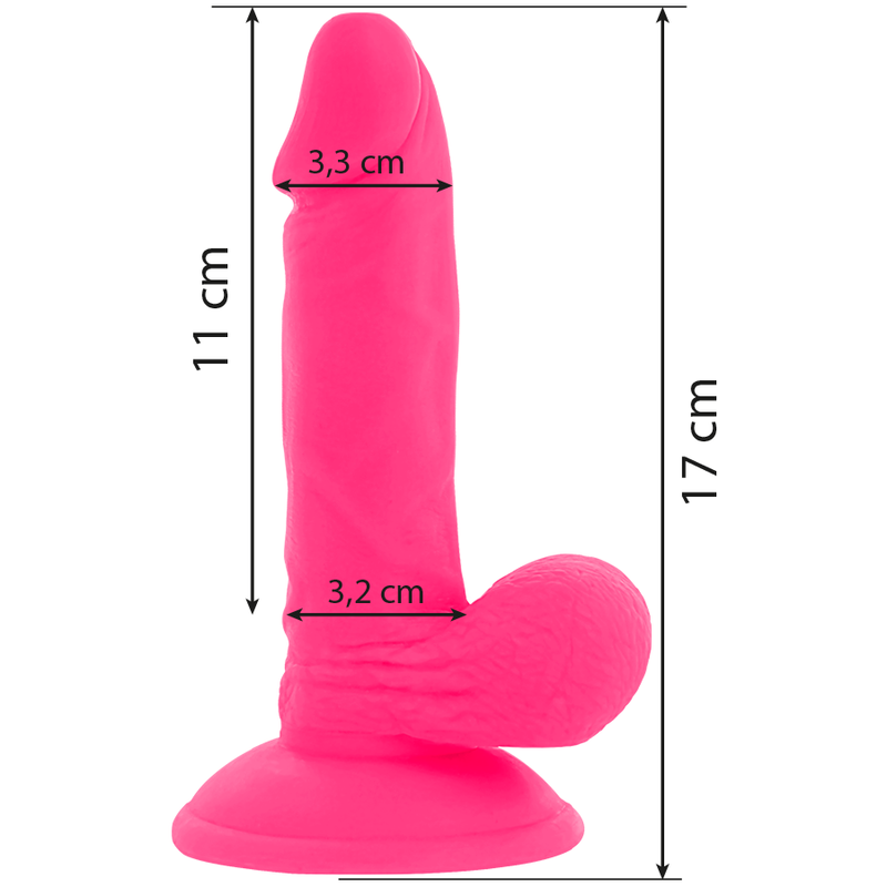 DIVERSIA - FLEXIBLER VIBRIERENDER DILDO ROSA 17 CM -O- 3.3 CM – Bild 3