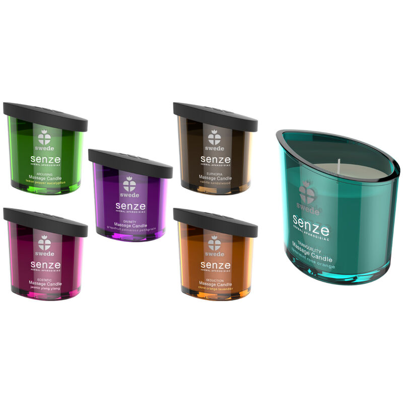 SWEDE - SENZE TRANQUILLITY MASSAGEKERZE - SPEARMINT, ROSE, ORANGE – Bild 2