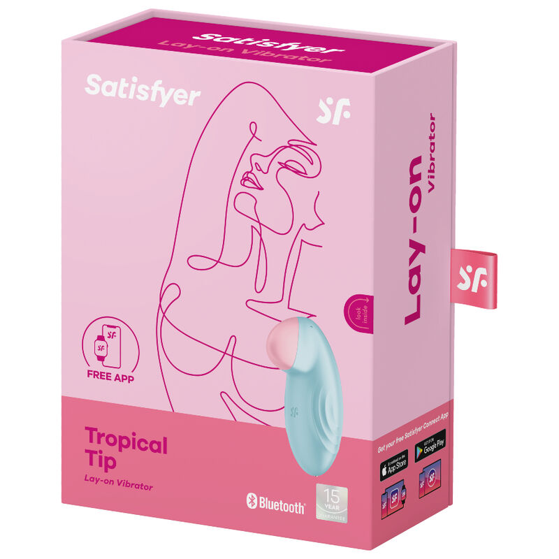 SATISFYER - TROPICAL TIP VIBRADOR LAY-ON AZUL – Bild 5