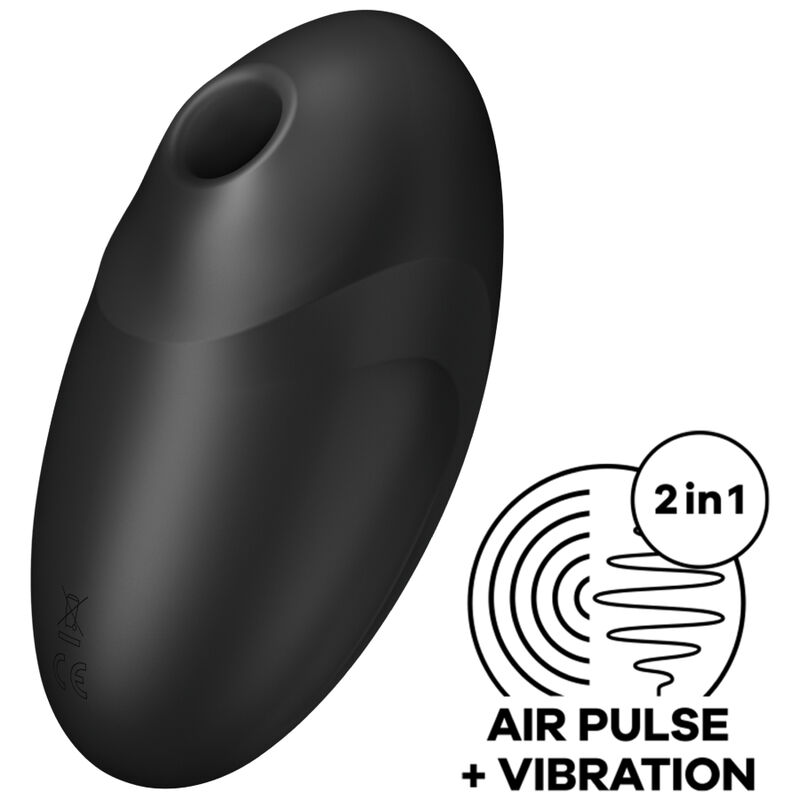 SATISFYER VULVA LOVER 3 AIR PULSE STIMULATOR  VIBRATOR - BLACK