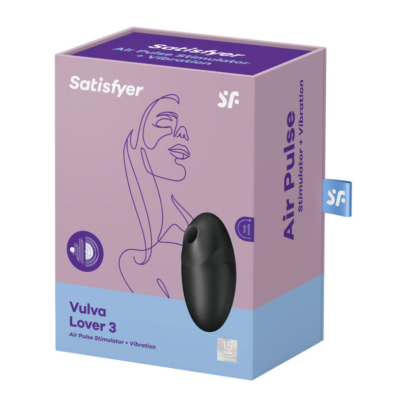 SATISFYER VULVA LOVER 3 AIR PULSE STIMULATOR VIBRATOR - BLACK – Bild 4