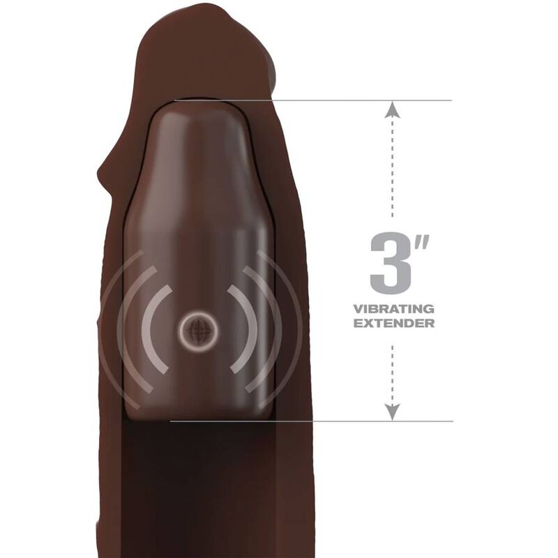 FANTASY X- TENSIONS - PIPEDREAMS HÜLSE 22,86 CM + 7,62 CM STECKER REMOTE BRAUN – Bild 3