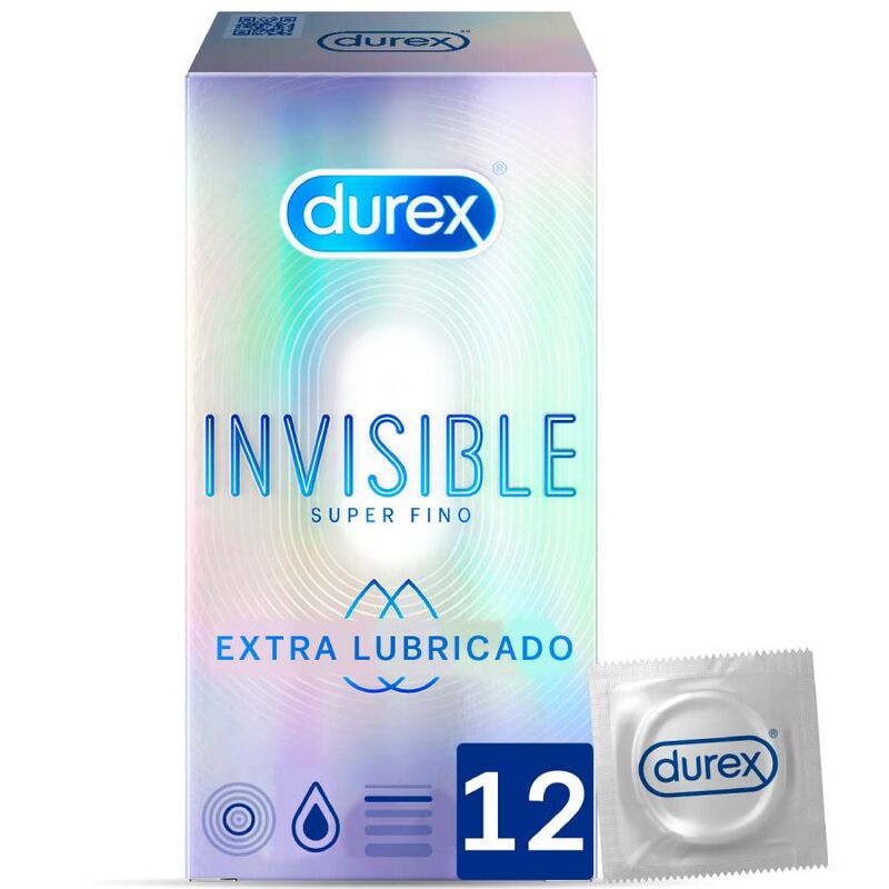 DUREX - EXTRA GESCHMIERTE UNSICHTBARE KONDOME 12 EINHEITEN