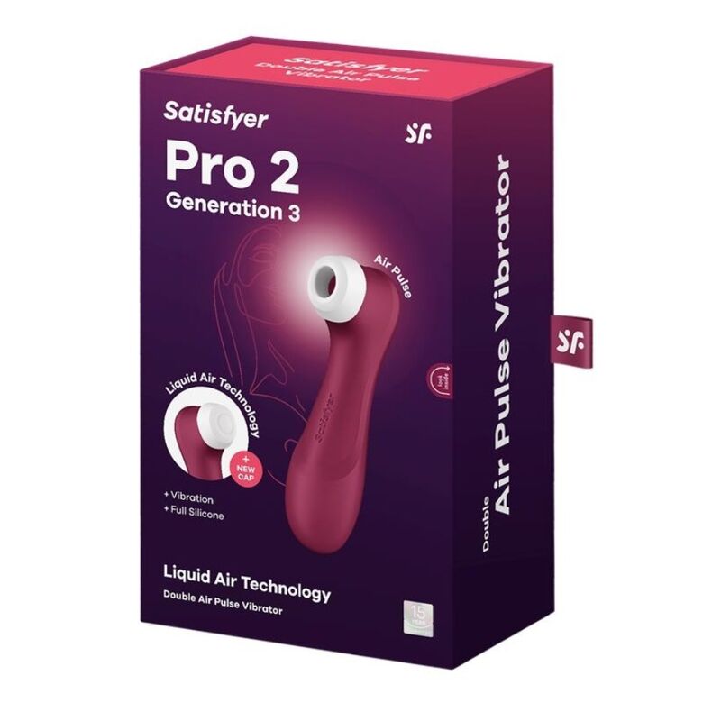 SATISFYER PRO 2 GENERATION 3 LIQUID AIR TECHNOLOGY - WINE RED – Bild 5