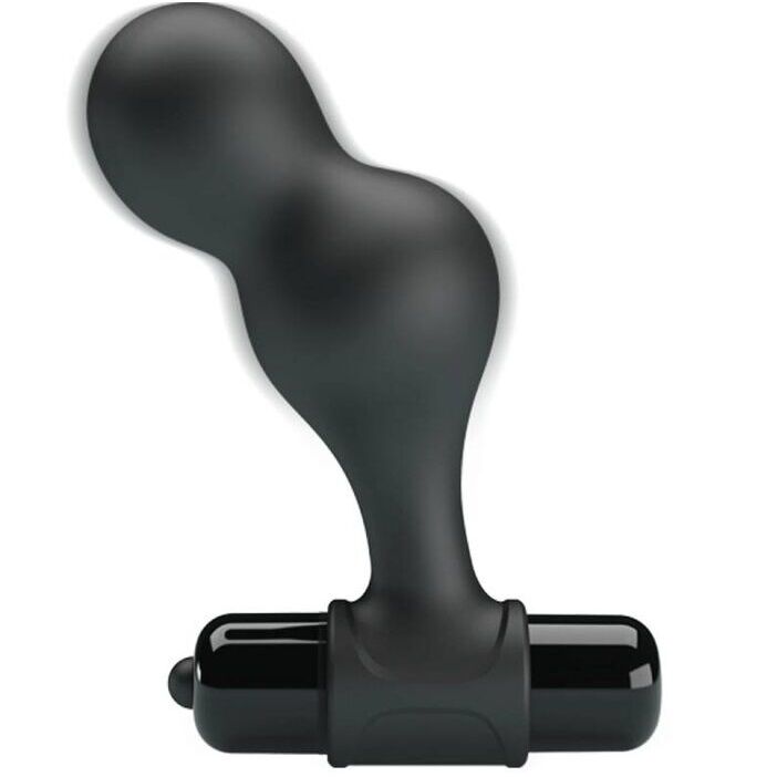 MR PLAY - SCHWARZER SILIKON-VIBRATOR-ANALSTECKER – Bild 2