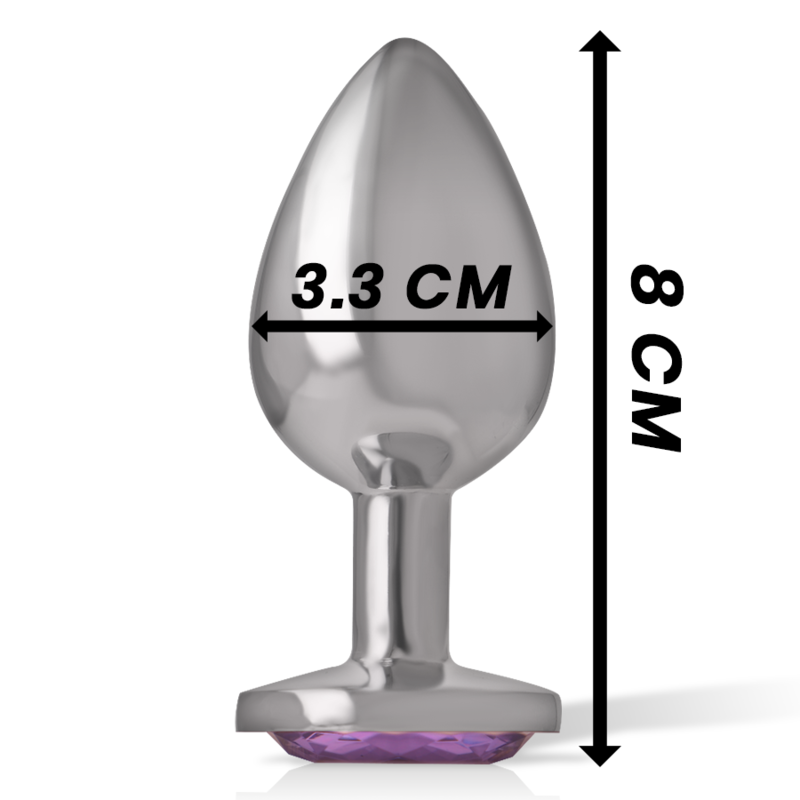 INTENSE - ANALPLUG AUS ALUMINIUMMETALL MIT VIOLETTEM KRISTALL, GRÖSSE M – Bild 4