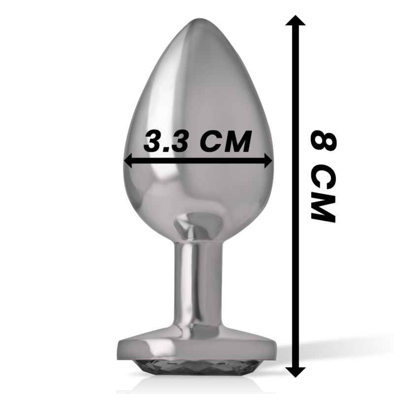 INTENSE - ANALPLUG AUS ALUMINIUMMETALL MIT SCHWARZEM GLAS, GRÖSSE M – Bild 4