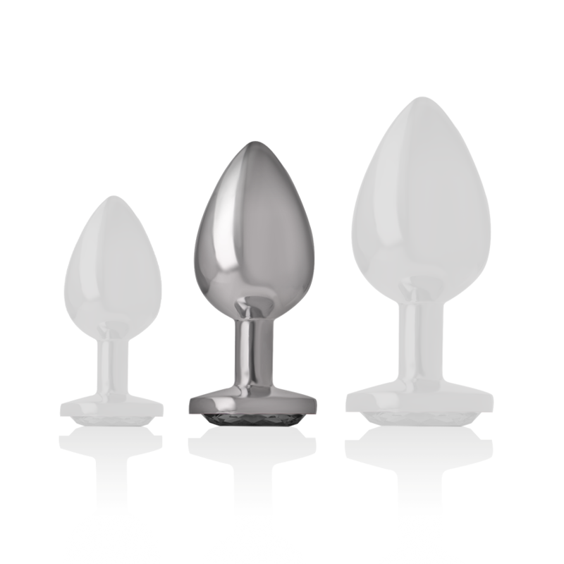 INTENSE - ANALPLUG AUS ALUMINIUMMETALL MIT SCHWARZEM GLAS, GRÖSSE M – Bild 5