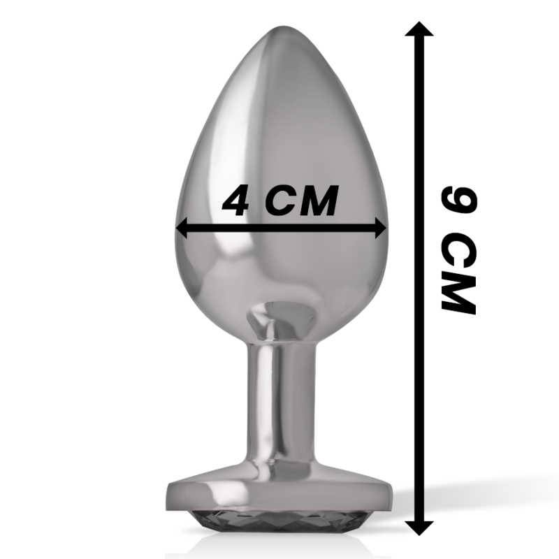 INTENSE - ANALPLUG AUS ALUMINIUMMETALL MIT SCHWARZEM GLAS, GRÖSSE L – Bild 4