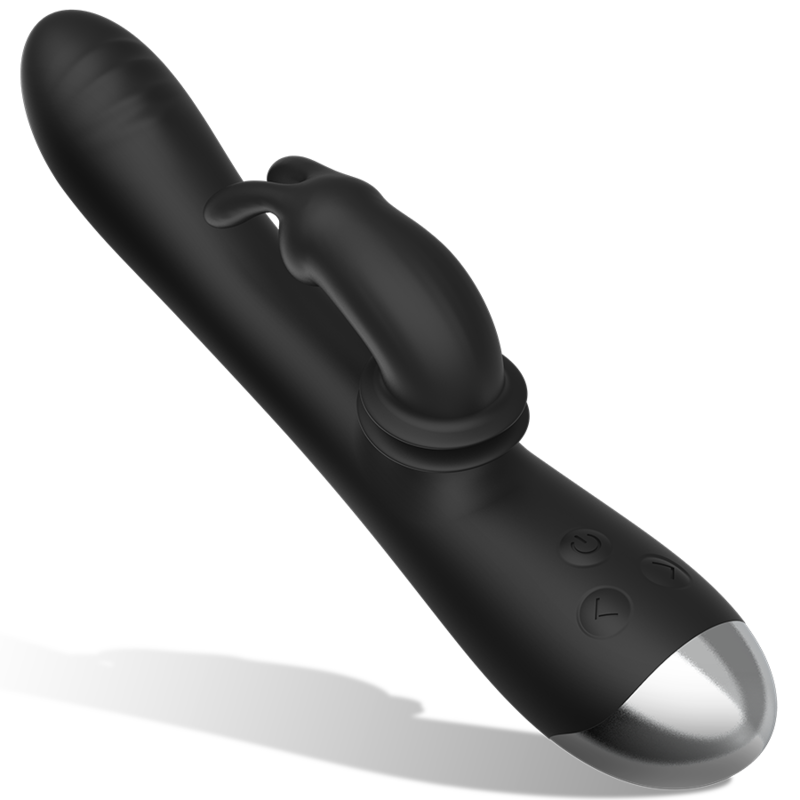 BLACKSILVER - DJ. ADAM WIEDERAUFLADBARER SILIKON-KANINCHEN-STIMULATOR SCHWARZ