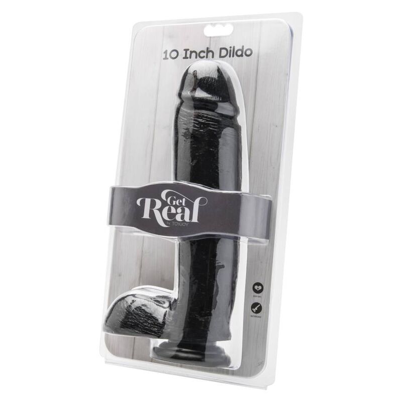 GET REAL - DILDO 25,5 CM MIT KUGELN SCHWARZ – Bild 2