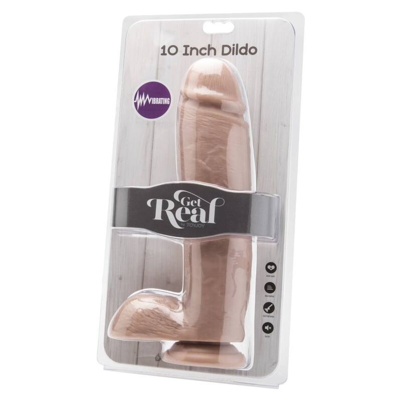 GET REAL - DILDO 25,5 CM MIT KUGELN VIBRATOR HAUT – Bild 2