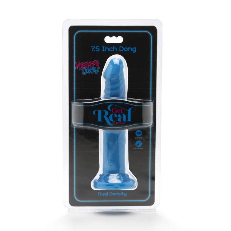 GET REAL - HAPPY DICKS DONG 19 CM BLAU – Bild 2