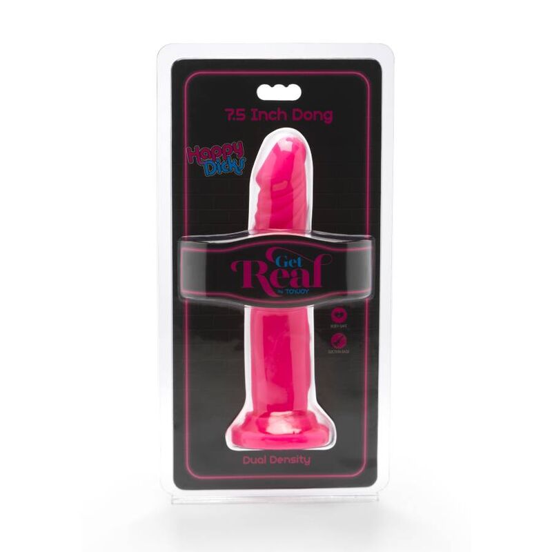 GET REAL - HAPPY DICKS DONG 19 CM ROSA – Bild 2