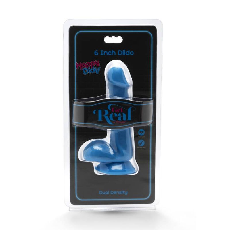 GET REAL - HAPPY DICKS DILDO 12 CM BLLE BLAU – Bild 2