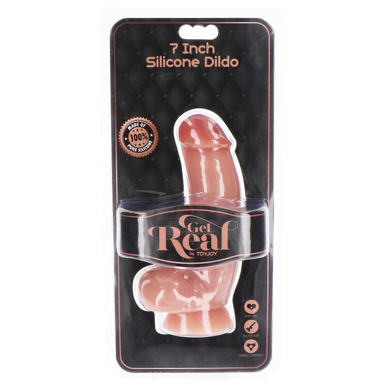 GET REAL - SILIKONDILDO 18 CM MIT KUGELN HAUT – Bild 4