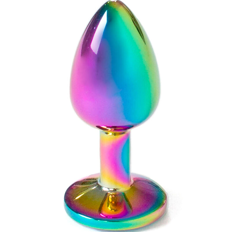 SECRET PLAY - METALL BUTT PLUG REGENBOGEN KLEINE GRÖSSE 7 CM