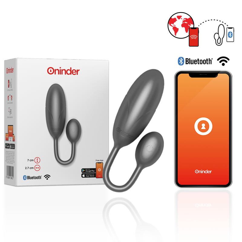 ONINDER - DENVER SCHWARZES VIBRATIONSEI 7 X 2,7 CM KOSTENLOSE APP
