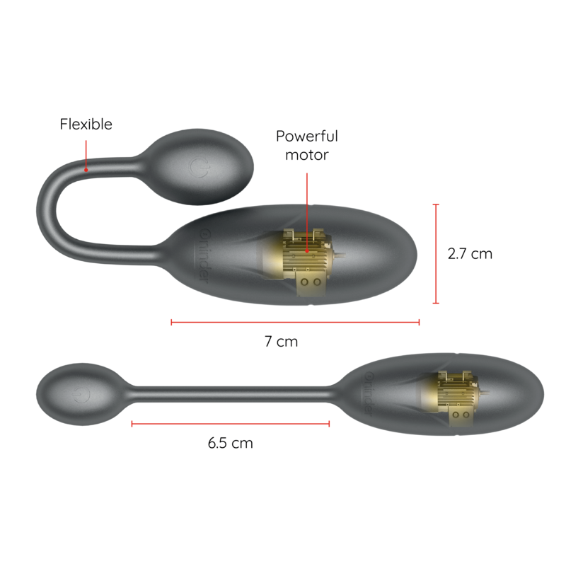 ONINDER - DENVER SCHWARZES VIBRATIONSEI 7 X 2,7 CM KOSTENLOSE APP – Bild 3