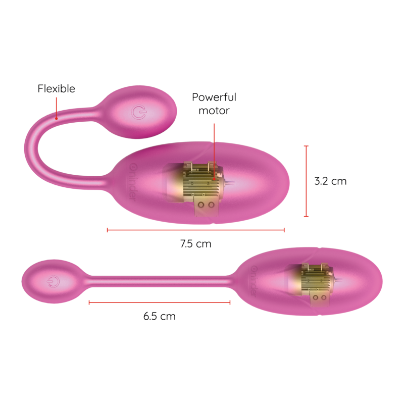 ONINDER™ - TOKYO VIBRIERENDES EI ROSA 7,5 X 3,2 CM KOSTENLOSE APP – Bild 4