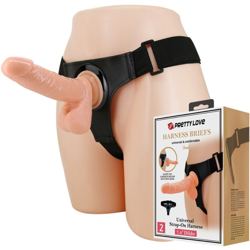 img_145102_799a54aa6d7b9ca1275e8b65fa313e3f_1.jpg PRETTY LOVE - HARNESS-HOSE UNIVERSAL-HARNESS MIT DILDO TOM 20 CM NATUR