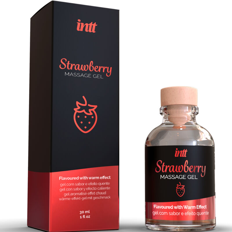 INTT MASSAGE  ORAL SEX - MASSAGEGEL MIT HEISSEM EFFEKT ERDBEERGESCHMACK