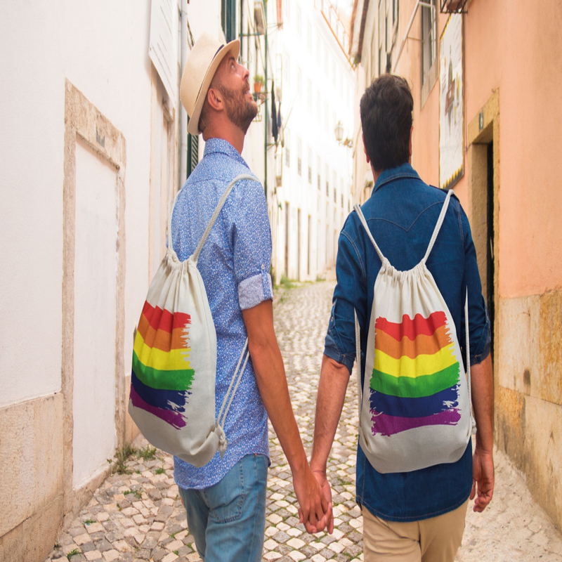 PRIDE - BAUMWOLL-RUCKSACK MIT LGBT-FLAGGE – Bild 3