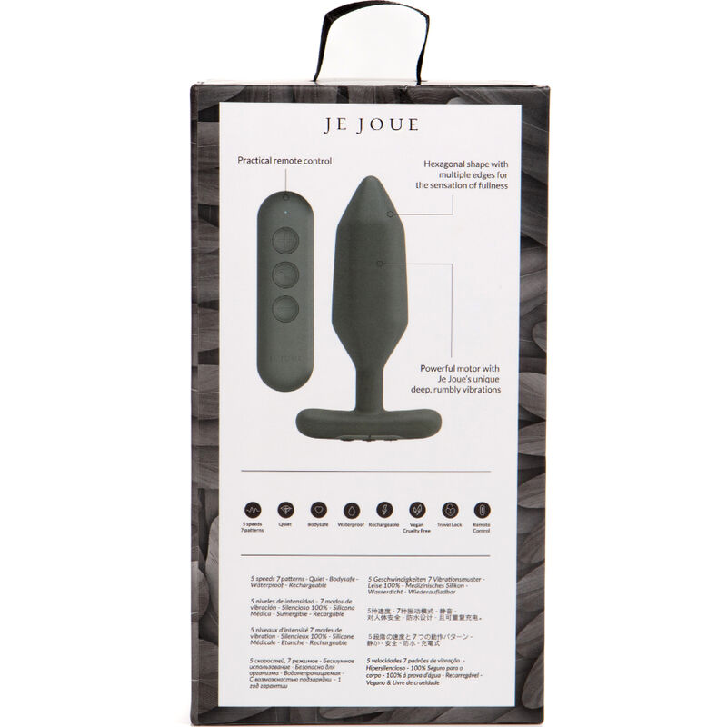 JE JOUE - ONYX ANAL PLUG VIBRATOR SCHWARZ – Bild 5