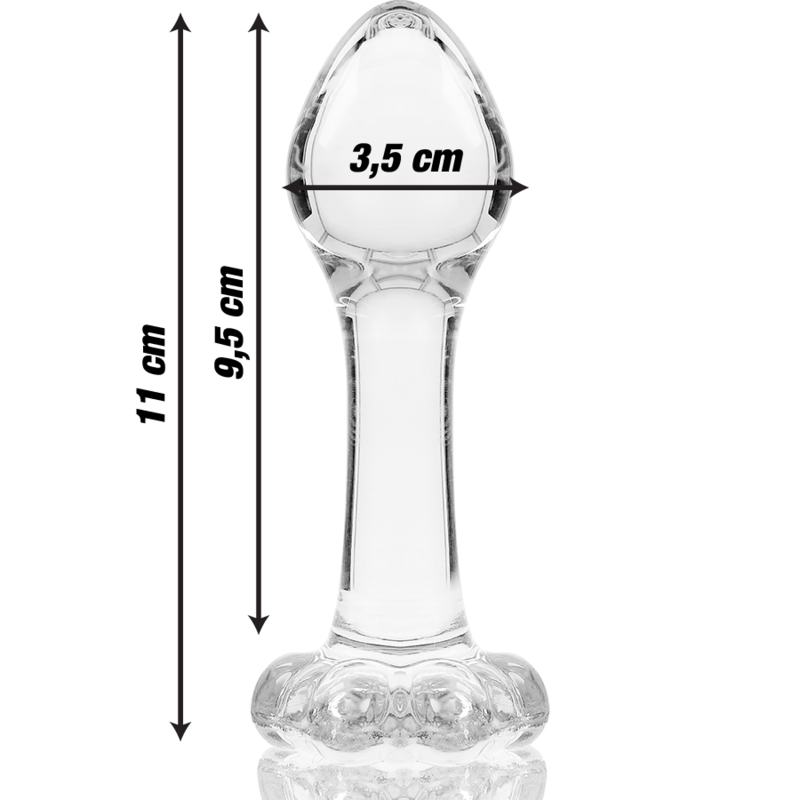 NEBULA SERIES BY IBIZA - MODELO 2 PLUG CRISTAL TRANSPARENTE 11 CM -O- 3.5 CM – Bild 3