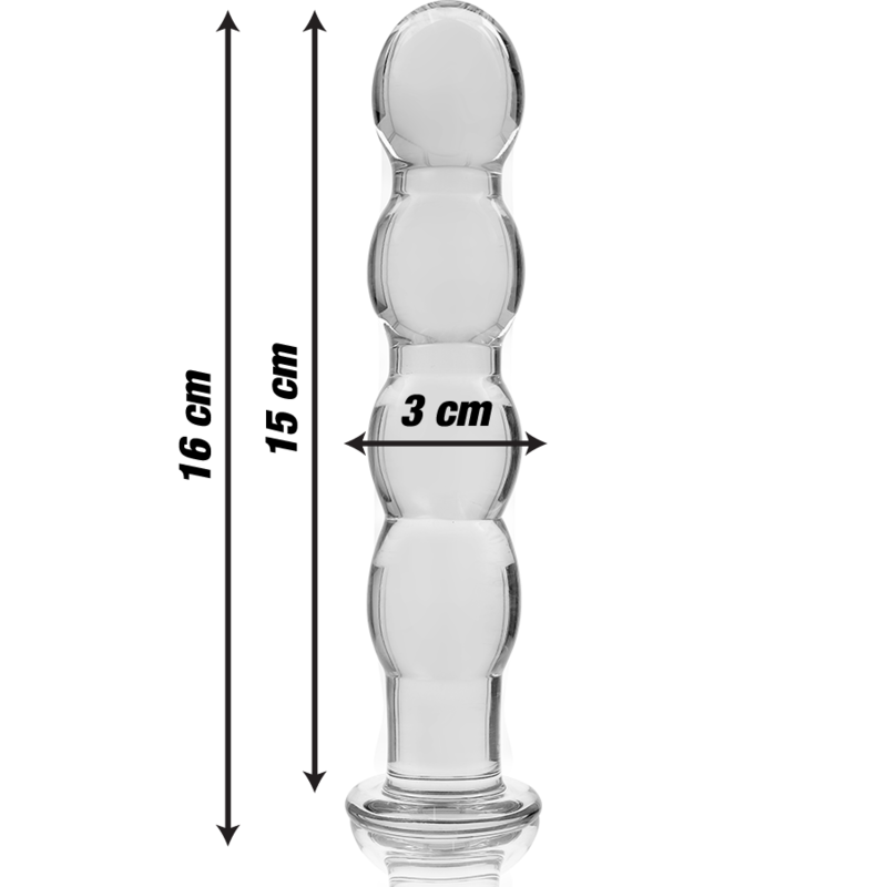 NEBULA SERIES BY IBIZA - MODELL 10 DILDO BOROSILIKATGLAS 16,5 X 3,5 CM KLAR – Bild 3