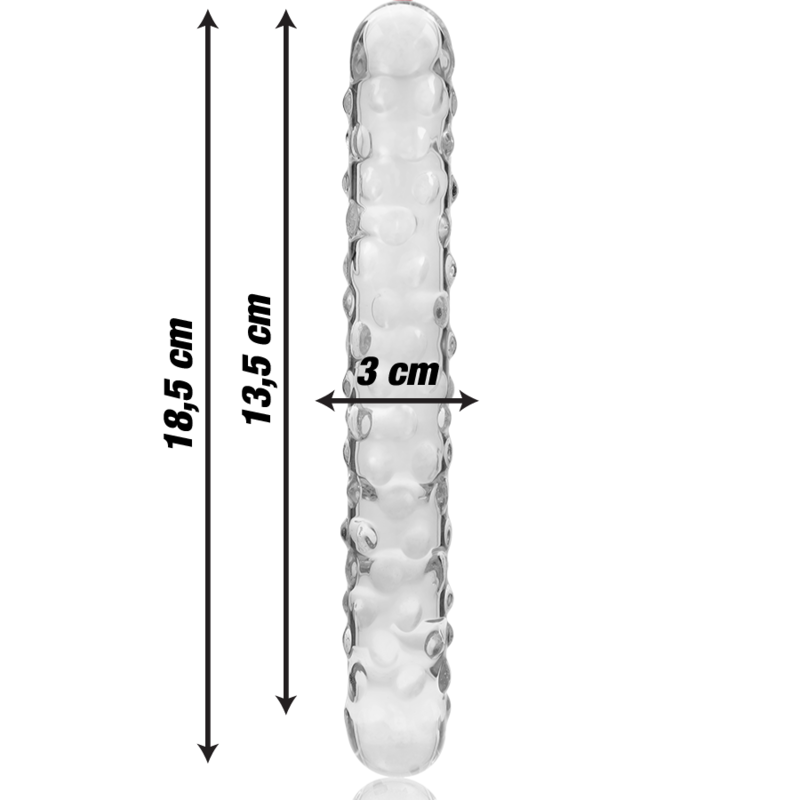NEBULA SERIES BY IBIZA - MODELL 15 DILDO BOROSILIKATGLAS 18,5 X 3 CM KLAR – Bild 3