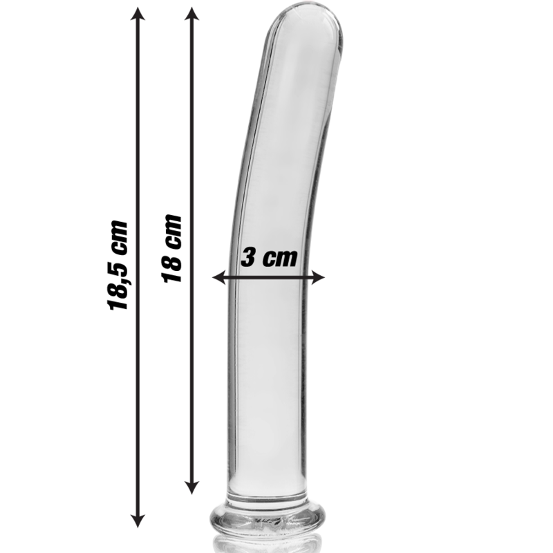NEBULA SERIES BY IBIZA - MODELL 17 DILDO BOROSILIKATGLAS 18,5 X 3 CM KLAR – Bild 3