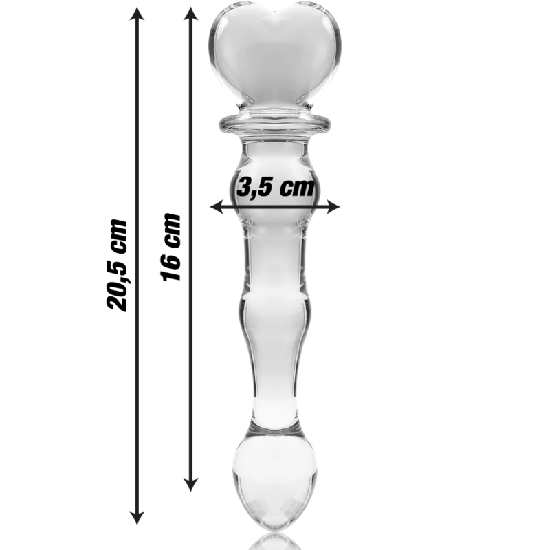NEBULA SERIES BY IBIZA - MODELL 21 DILDO BOROSILIKATGLAS 20,5 X 3,5 CM KLAR – Bild 4