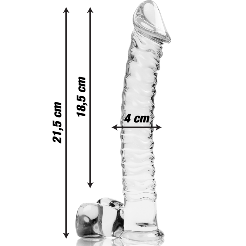 NEBULA SERIES BY IBIZA - MODELL 23 DILDO BOROSILIKATGLAS 21,5 X 4 CM KLAR – Bild 4