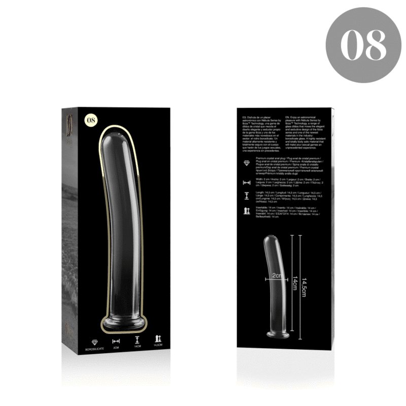 img_151254_292ca261e9402db4b7b5669906e4da0e_1.gif NEBULA SERIES BY IBIZA - MODELL 8 DILDO BOROSILIKATGLAS 14,5 X 2 CM KLAR