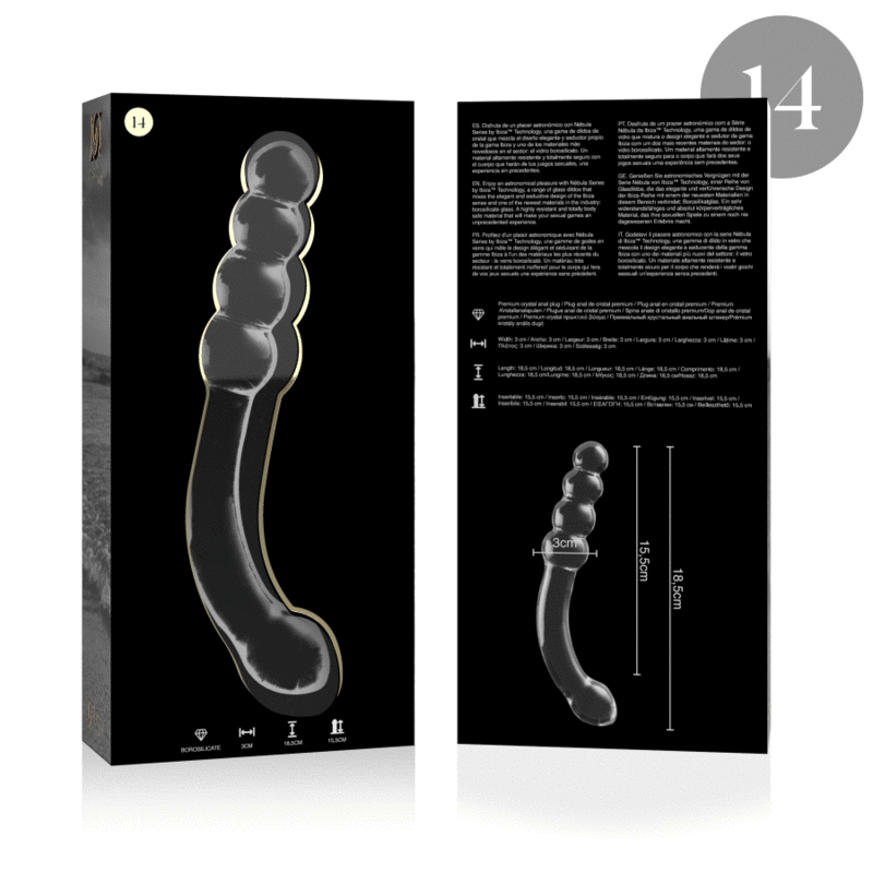 img_151266_c35893270ce742802dd480712f5cb662_1.gif NEBULA SERIES BY IBIZA - MODELL 14 DILDO BOROSILIKATGLAS 18,5 X 3 CM KLAR