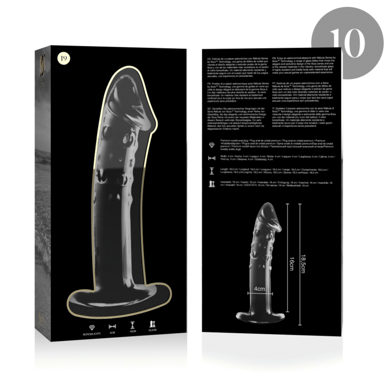 img_151470_1c61f8959061f3407852a5a7b0f4e995_1.gif NEBULA SERIES BY IBIZA - MODELL 19 DILDO BOROSILIKATGLAS 18,5 X 4 CM KLAR