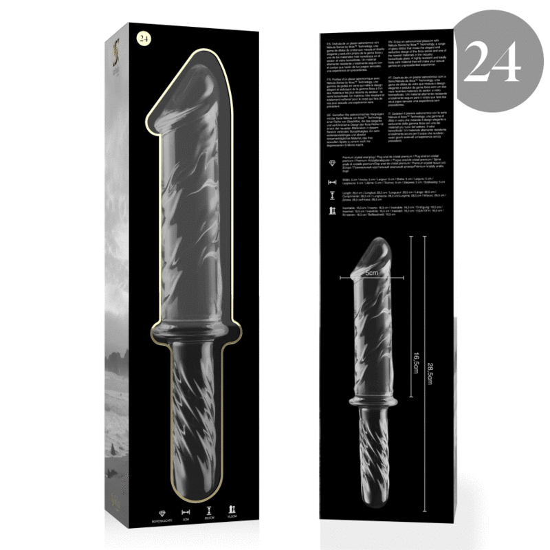 img_151583_4add8f1215f3197939929893c414b5f2_1.gif NEBULA SERIES BY IBIZA - MODELL 24 DILDO BOROSILIKATGLAS 28,5 X 5 CM KLAR
