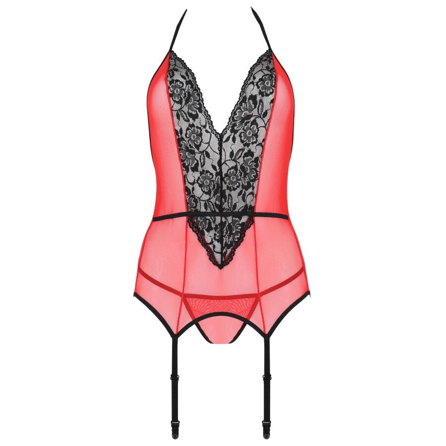 PASSION - PEONIA CORSET EROTIC LINE ROJO S/M – Bild 4