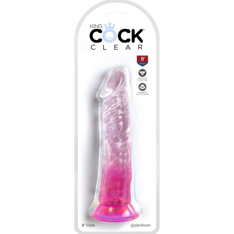 KING COCK - CLEAR REALISTISCHER PENIS 19.7 CM ROSA – Bild 2