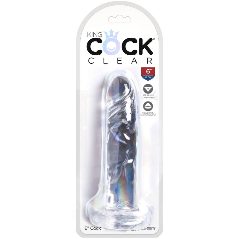 KING COCK - CLEAR REALISTISCHER PENIS 15.5 CM TRANSPARENT – Bild 4