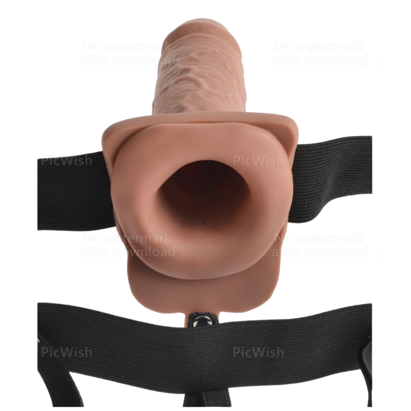 FETISH FANTASY SERIES - VERSTELLBARES GURT REALISTISCHER PENIS MIT WIEDERAUFLADBAREN BLLEN UND VIBRATOR 17,8 CM – Bild 3