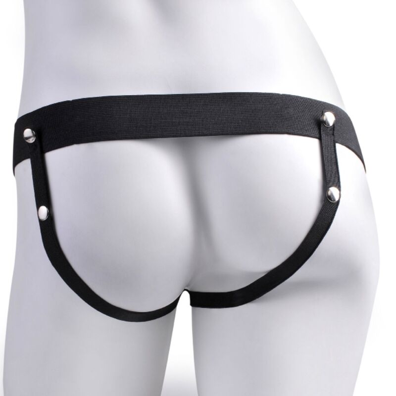 FETISH FANTASY SERIES - VERSTELLBARES GURT REALISTISCHER PENIS MIT WIEDERAUFLADBAREN BLLEN UND VIBRATOR 17,8 CM – Bild 5