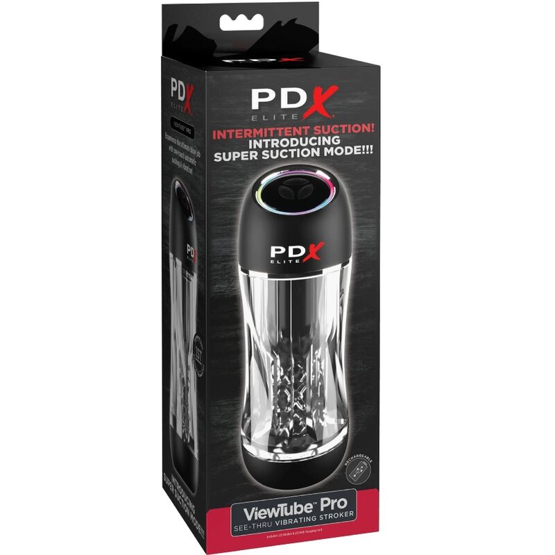 PDX ELITE - STROKER VIEWTUBE PRO VIBRATOR TRANSPARENT – Bild 3