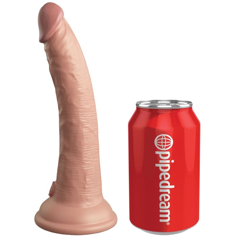 KING COCK - ELITE REALISTISCHER DILDO VIBRATOR  SILIKON FERNBEDIENUNG 17.8 CM