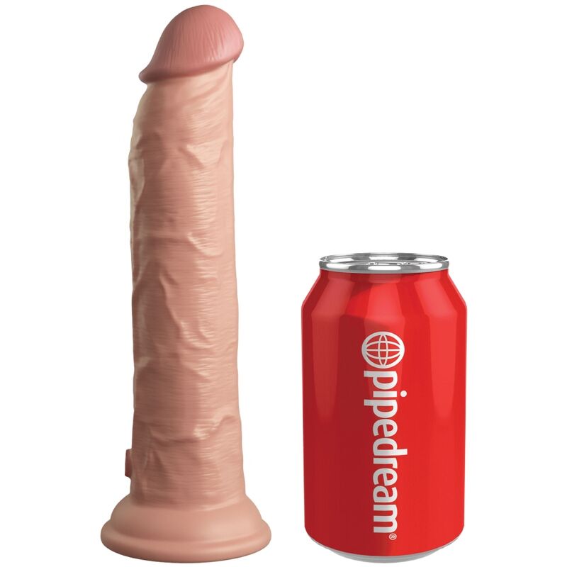 KING COCK - ELITE REALISTISCHER DILDO VIBRATOR  SILIKON FERNBEDIENUNG 23 CM